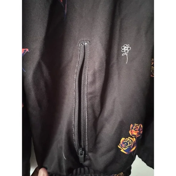 Adidas Women's Full Zip Rose Floral Print Track Jacket Size XS - Picture 3 of 10